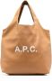 A.P.C. Shopper met logoprint Bruin - Thumbnail 1