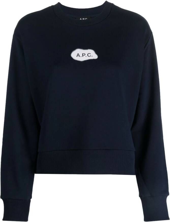 A.P.C. Sweater met zijsplit Blauw