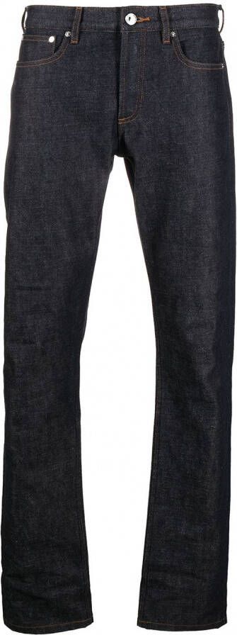 A.P.C. Straight jeans heren katoen 27 Blauw