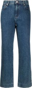 A.P.C. straight-leg cropped jeans Blauw