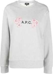 A.P.C. Sweater met bloemenprint Grijs