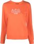 A.P.C. Sweater met geborduurd logo Oranje - Thumbnail 1