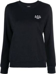 A.P.C. Sweater met geborduurd logo Zwart