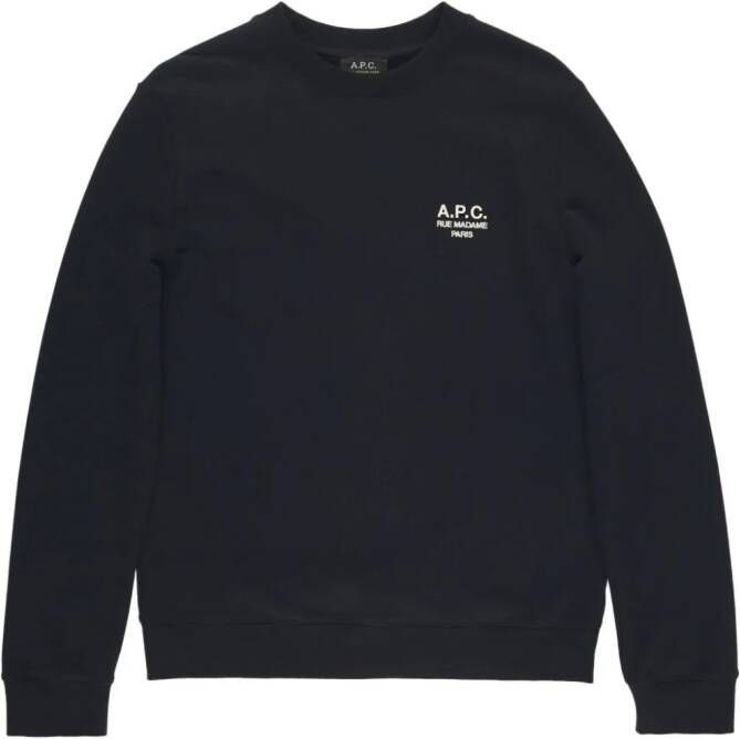 A.P.C. Sweater met geborduurd logo Zwart