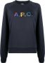 A.P.C. Sweater met logopatch Blauw - Thumbnail 1