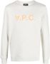 A.P.C. Sweater met logoprint Beige - Thumbnail 1