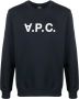 A.P.C. Sweater met logoprint Blauw - Thumbnail 1