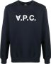 A.P.C. Sweater met logoprint Blauw - Thumbnail 1