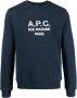 A.P.C. Sweater met geborduurd logo Blauw - Thumbnail 1