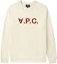 A.P.C. Sweater met logoprint Wit - Thumbnail 1