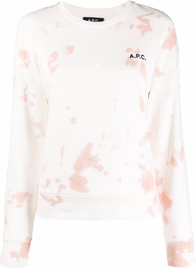 A.P.C. Sweater met verfspatten Wit