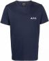 A.P.C. T-shirt met logo Blauw - Thumbnail 1