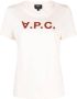 A.P.C. T-shirt met logoprint Beige - Thumbnail 1