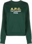A.P.C. T-shirt met logoprint Groen - Thumbnail 1