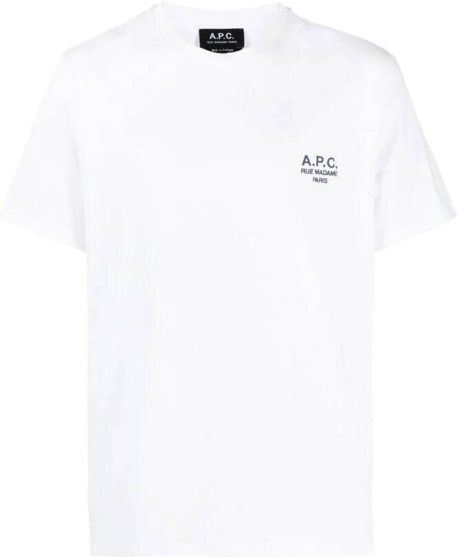 A.P.C. T-shirt met logoprint Wit