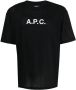 A.P.C. T-shirt met logoprint Zwart - Thumbnail 1