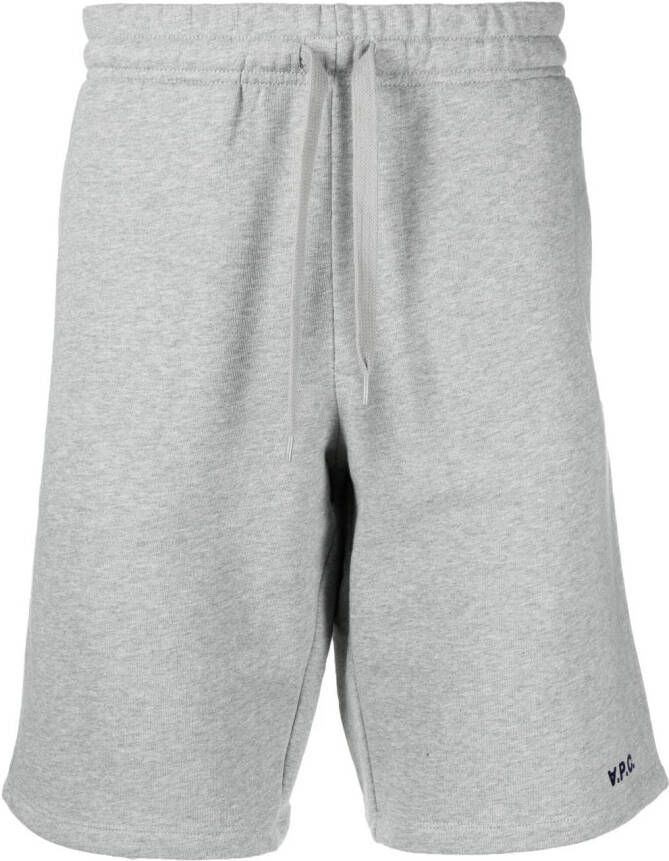 A.P.C. Trainingsshorts met trekkoordtaille Grijs