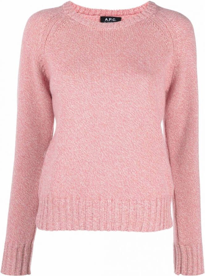 A.P.C. Trui met ronde hals Roze