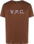 A.P.C. T-shirt met logo Bruin - Thumbnail 1