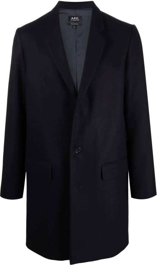 A.P.C. Wollen jas Blauw