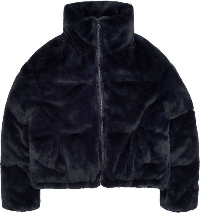 Apparis Donsjack van imitatiebont Blauw