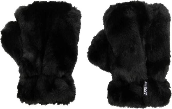 Apparis Handschoenen van imitatiebont Zwart