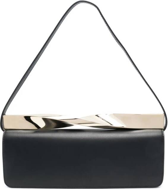 Aquazzura Twist leren schoudertas Zwart