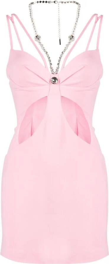 AREA Uitgesneden mini-jurk Roze