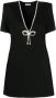 AREA Mini-jurk met V-hals Zwart - Thumbnail 1