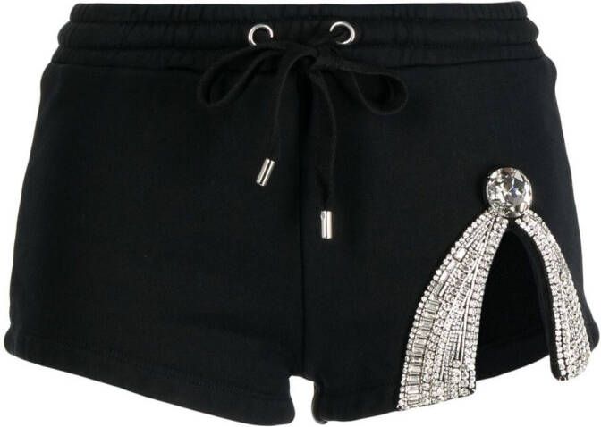 AREA Shorts verfraaid met kristallen Zwart