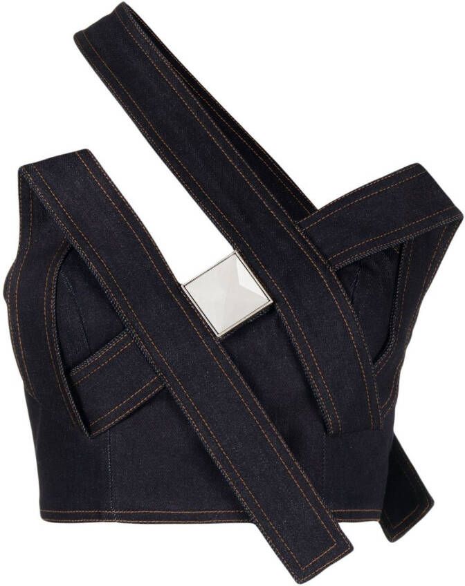 AREA Denim top Blauw