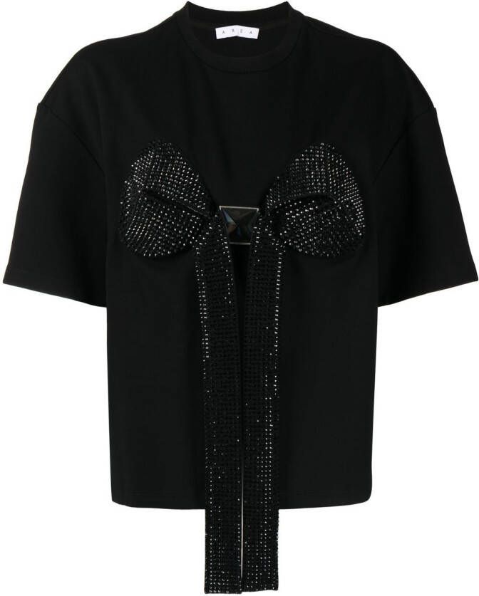 AREA T-shirt met kristallen Zwart