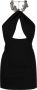 AREA Mini-jurk met halternek Zwart - Thumbnail 1