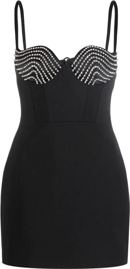 AREA Mini-jurk verfraaid met studs Zwart