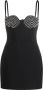 AREA Mini-jurk verfraaid met studs Zwart - Thumbnail 1