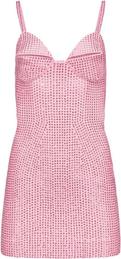 AREA Mouwloze mini-jurk Roze