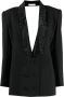 AREA Mini-jurk met open rug Zwart - Thumbnail 1