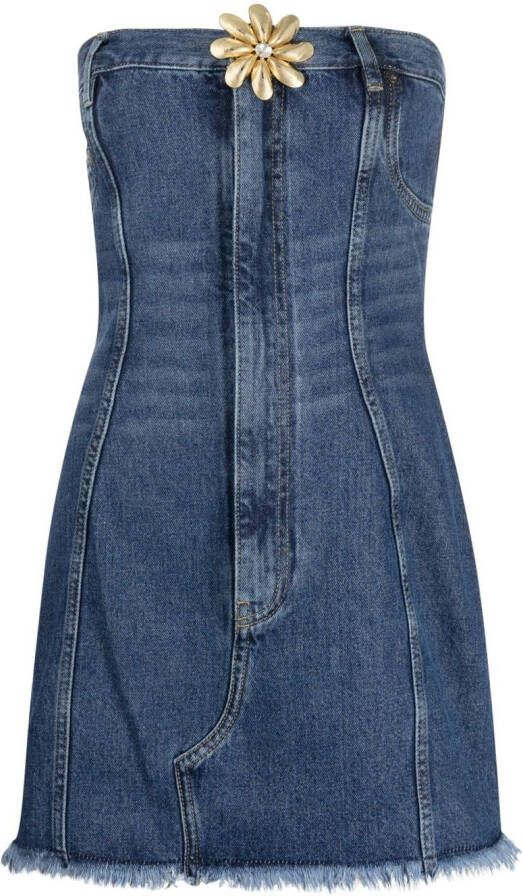 AREA Strapless mini-jurk Blauw