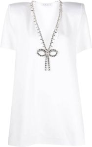 AREA T-shirtjurk met V-hals Wit