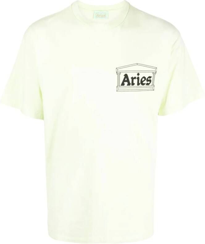 Aries T-shirt met logoprint Groen