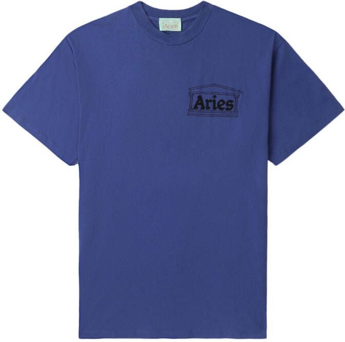 Aries T-shirt met logoprint Blauw