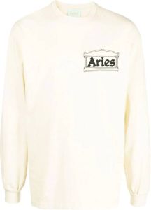 Aries Sweater met logoprint Beige
