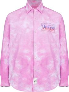 Aries Overhemd met logoprint Roze