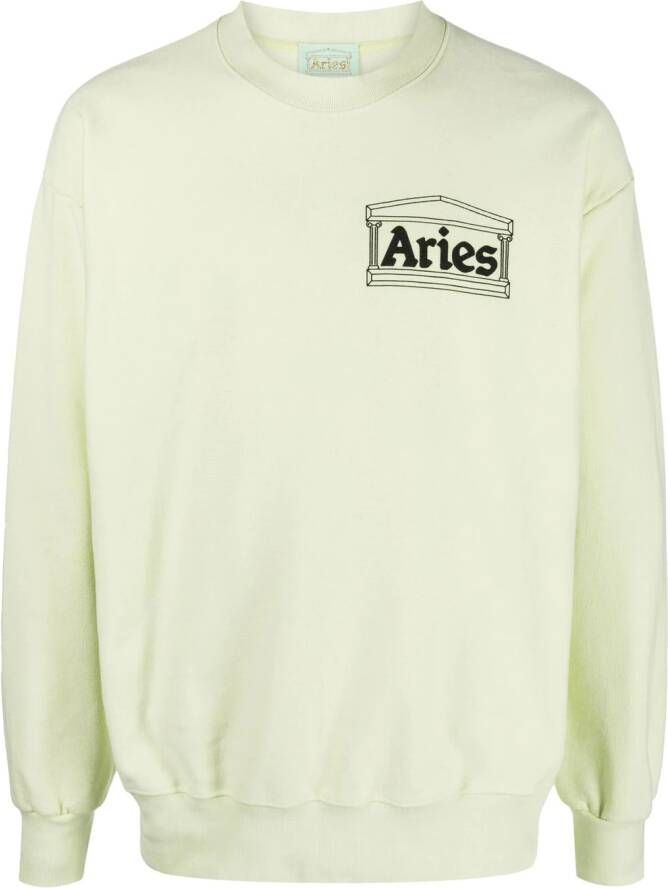 Aries Sweater met logo Groen