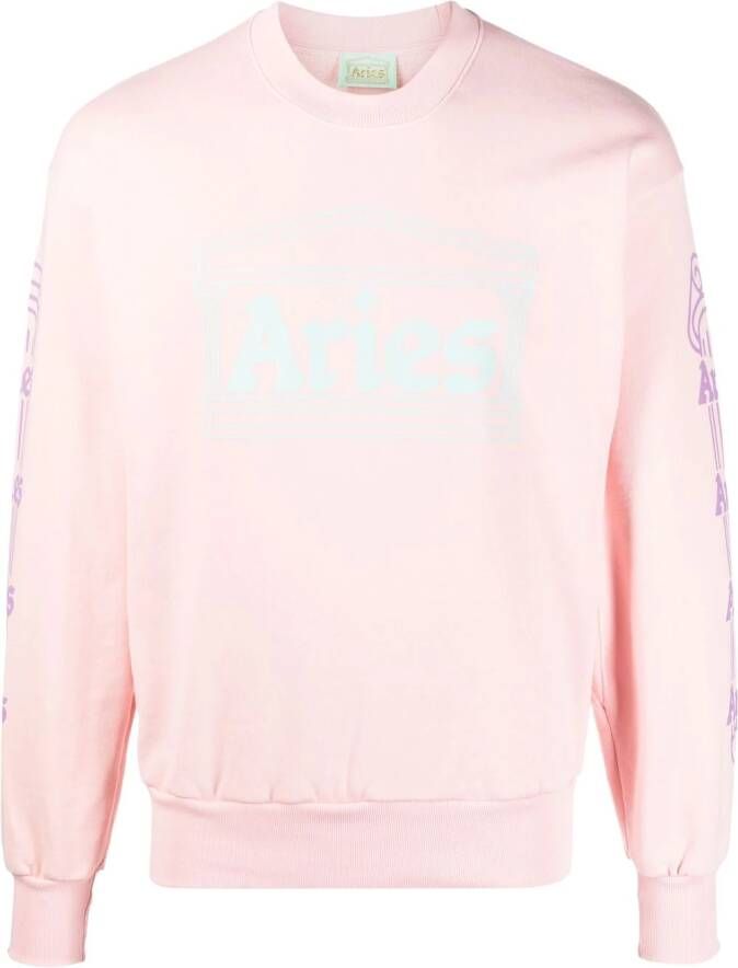 Aries Sweater met logoprint Roze