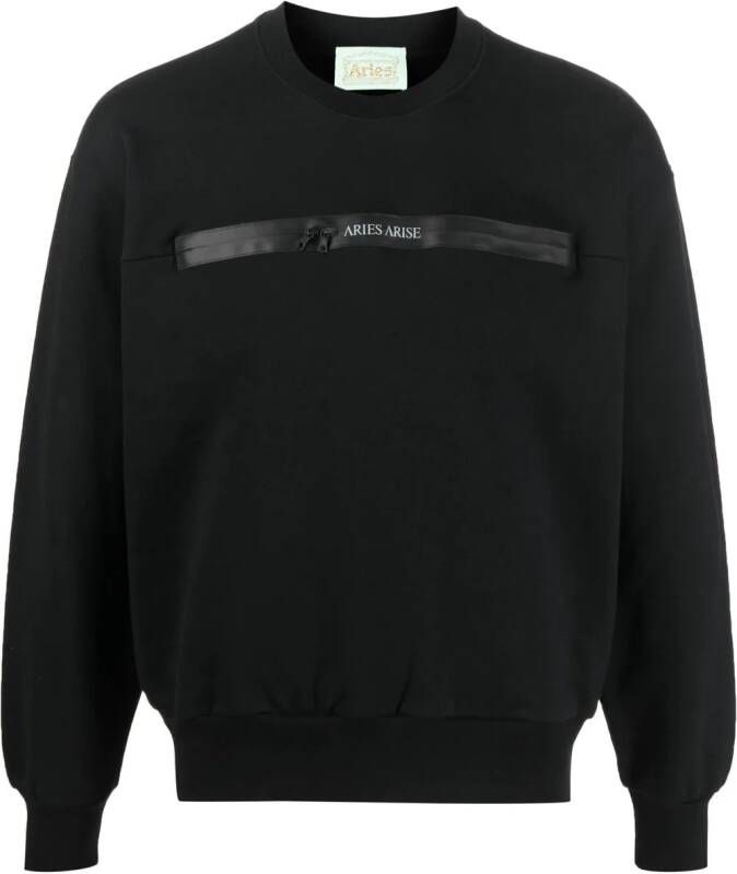 Aries Sweater met logoprint Zwart
