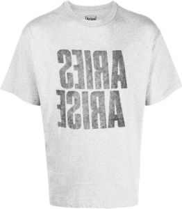 Aries T-shirt met logoprint Grijs