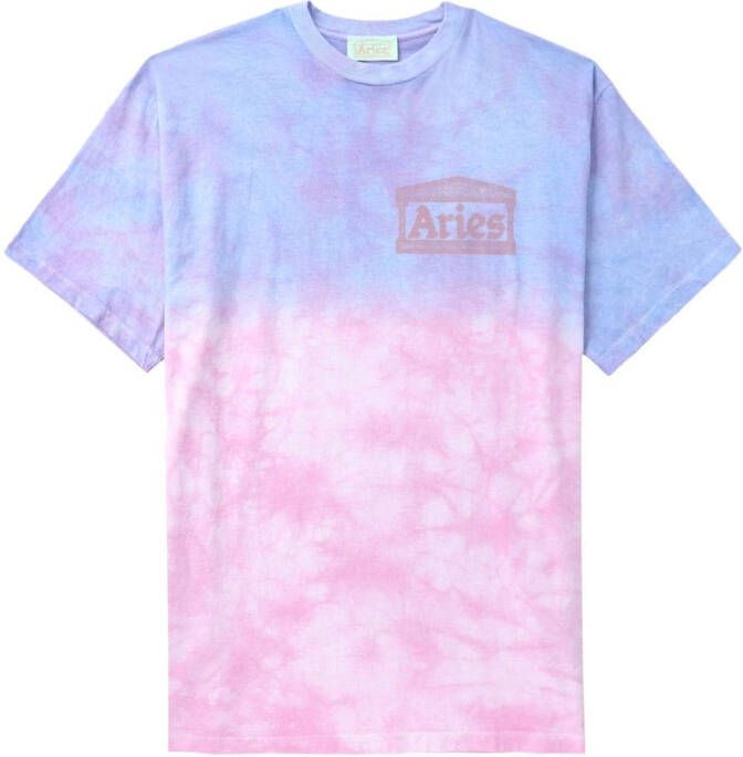 Aries T-shirt met logoprint Paars