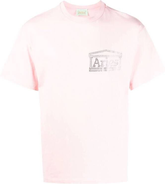 Aries T-shirt verfraaid met logo Roze
