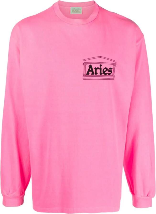 Aries Sweater met logoprint Roze